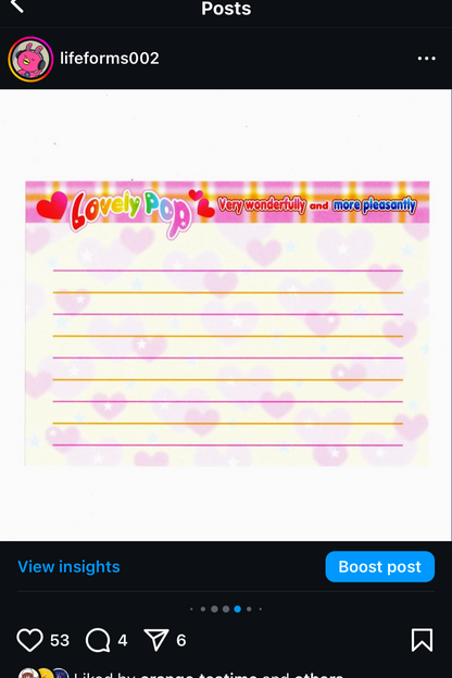 lovely pop retro memo pad