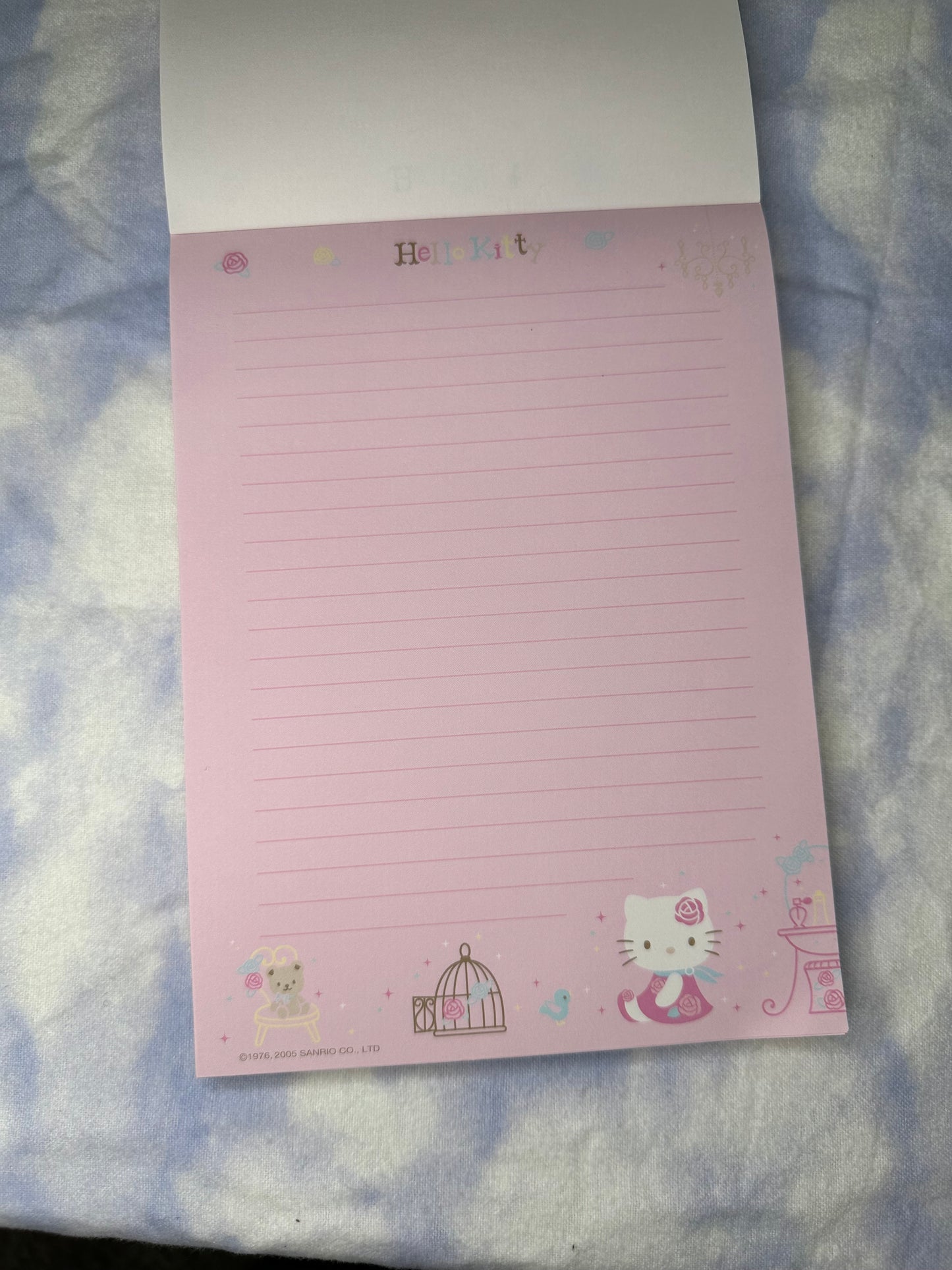 2005 hello kitty large memo pad