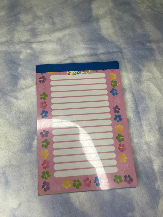 vintage tropical memo pad